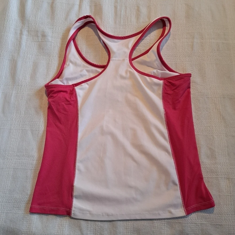 Old Navy women's size XL pink & white racerback tank top - Picture 2 of 7